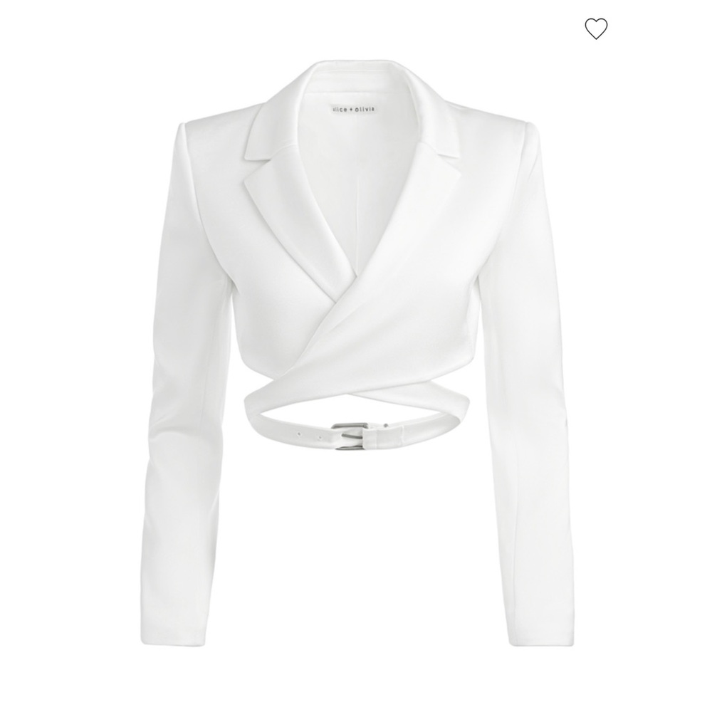 NWT Alice + Olivia Leone Cropped Wrap Blazer